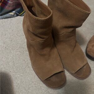 Lucky brand open toe boots size 7.5